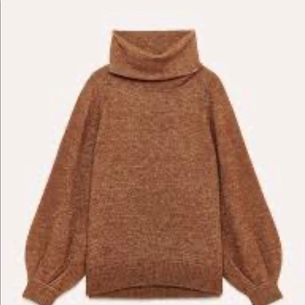 Aritzia camel turtle neck sweater